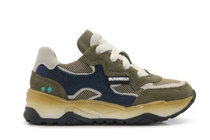 BunniesJR Chase Chunky Jongens Sneaker - Legergroen