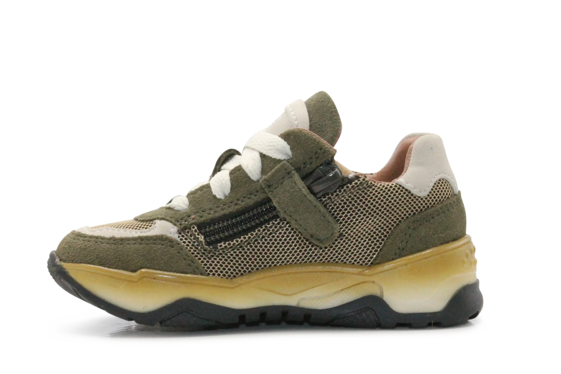 BunniesJR Chase Chunky Jongens Sneaker - Legergroen