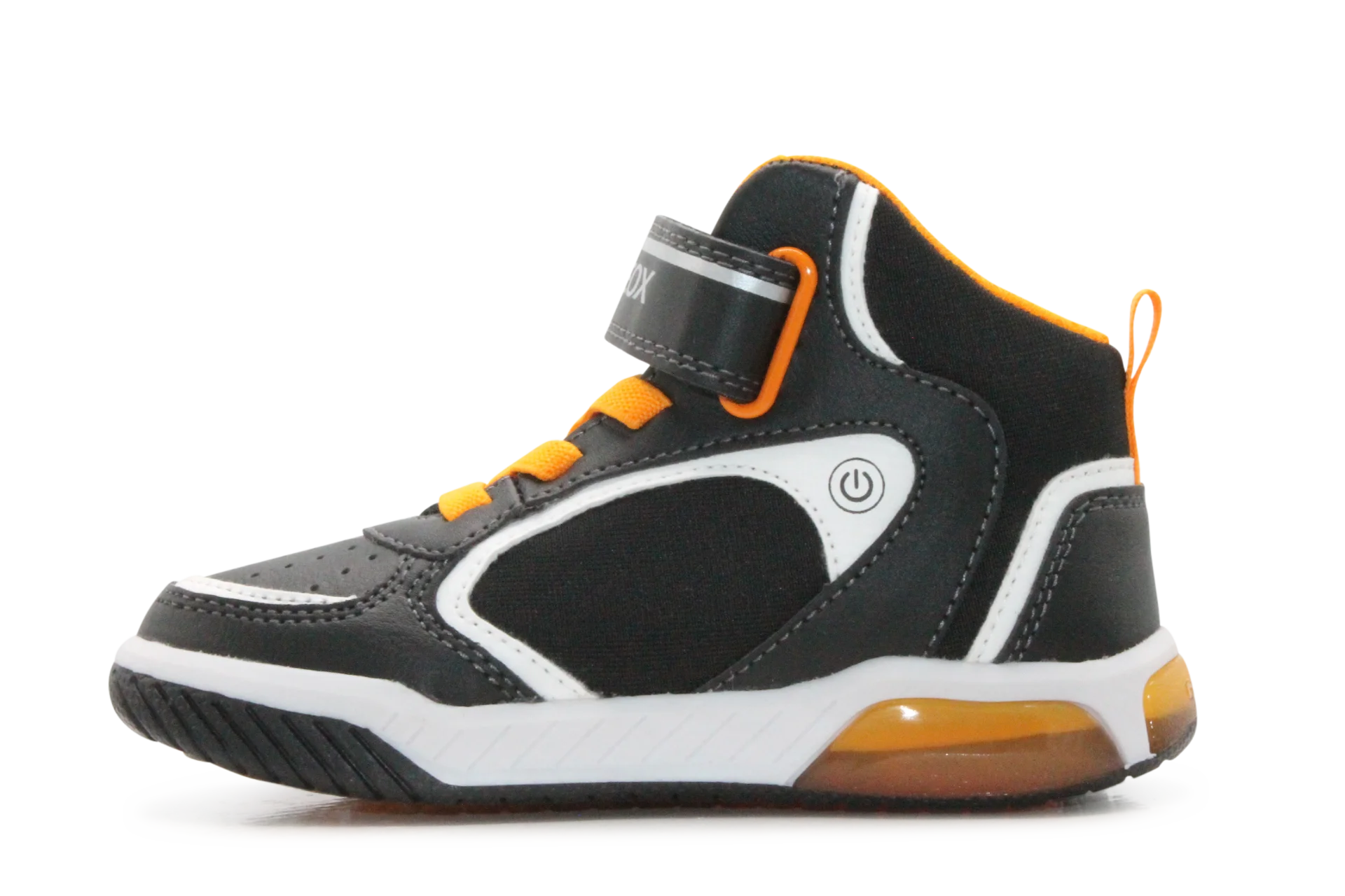 Geox Basket Inek  lichtjes Schoenen Jongens - Black Orange