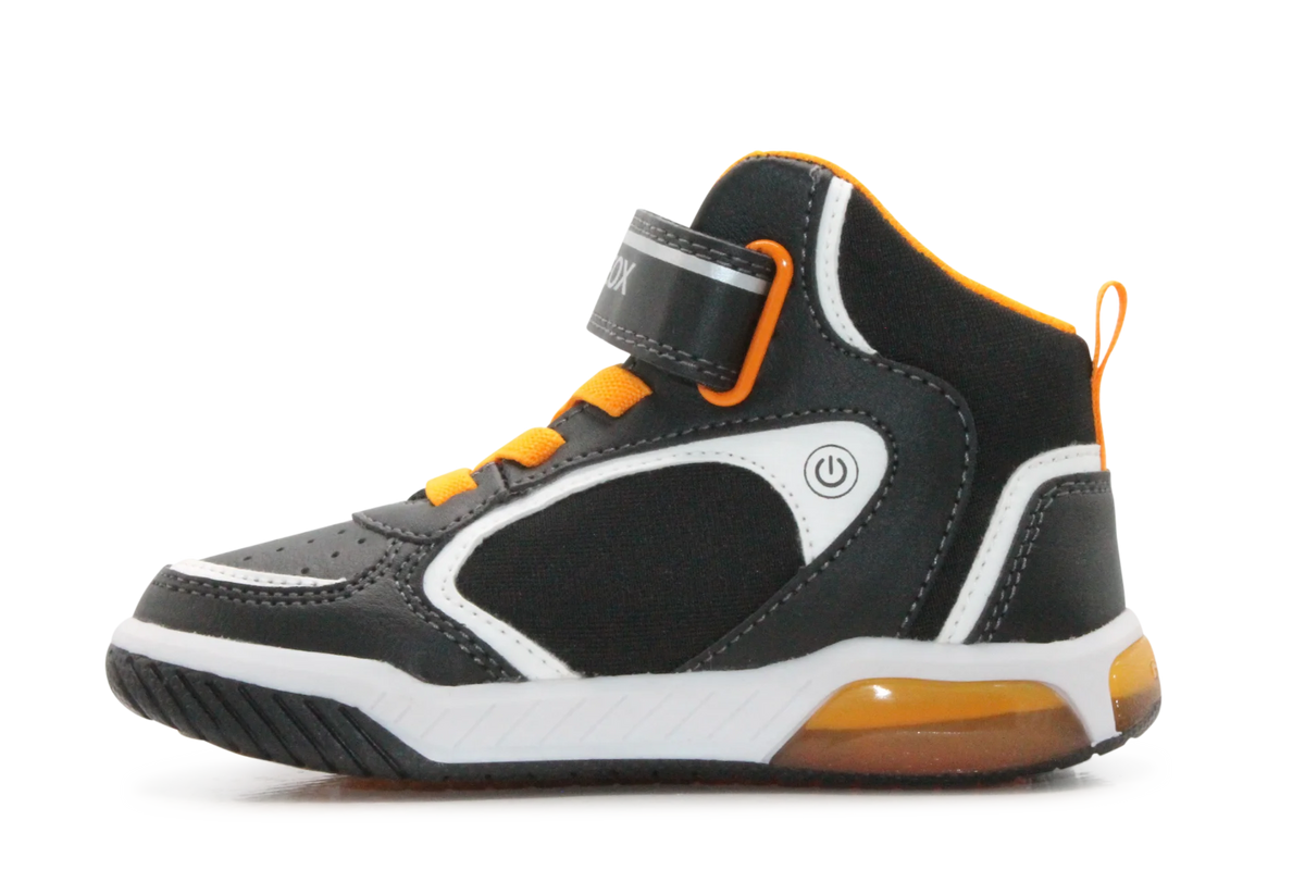 Geox Basket Inek  lichtjes Schoenen Jongens - Black Orange