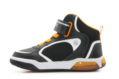 Geox Basket Inek  lichtjes Schoenen Jongens - Black Orange
