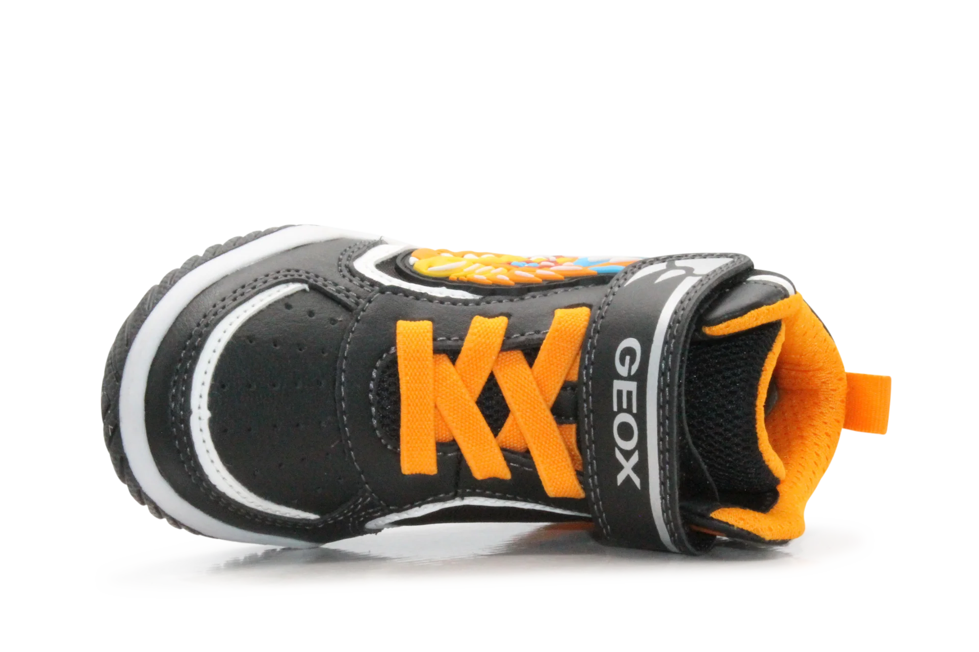Geox Basket Inek  lichtjes Schoenen Jongens - Black Orange