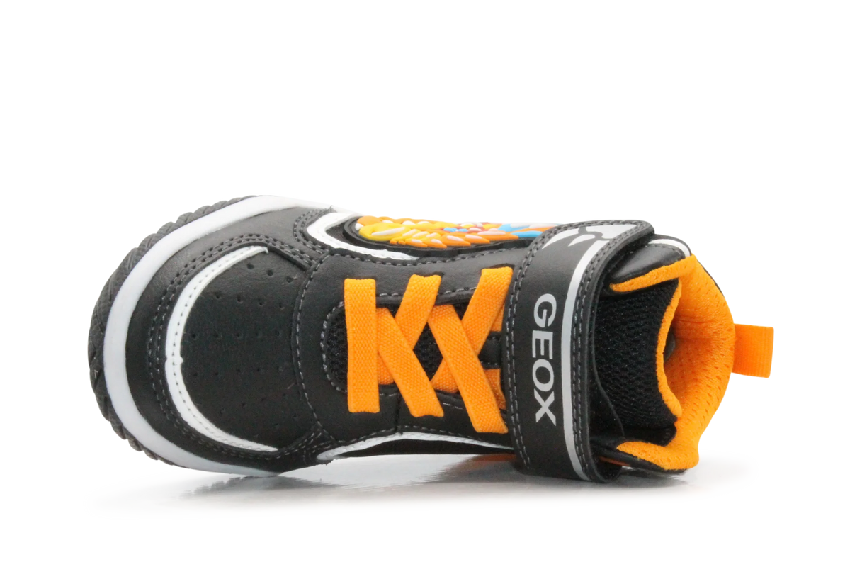 Geox Basket Inek  lichtjes Schoenen Jongens - Black Orange