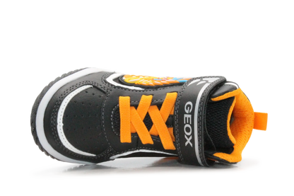 Geox Basket Inek  lichtjes Schoenen Jongens - Black Orange