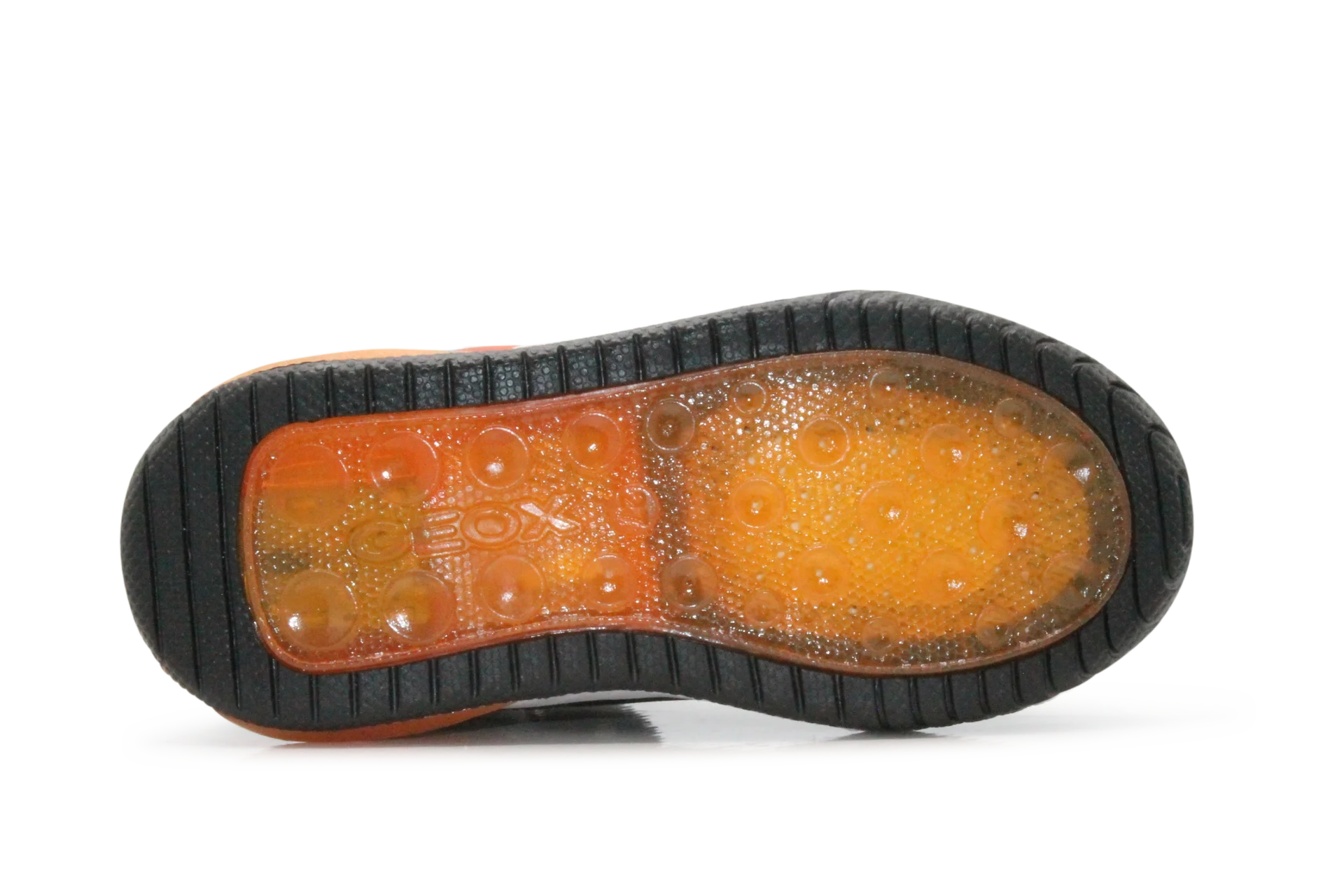 Geox Basket Inek  lichtjes Schoenen Jongens - Black Orange