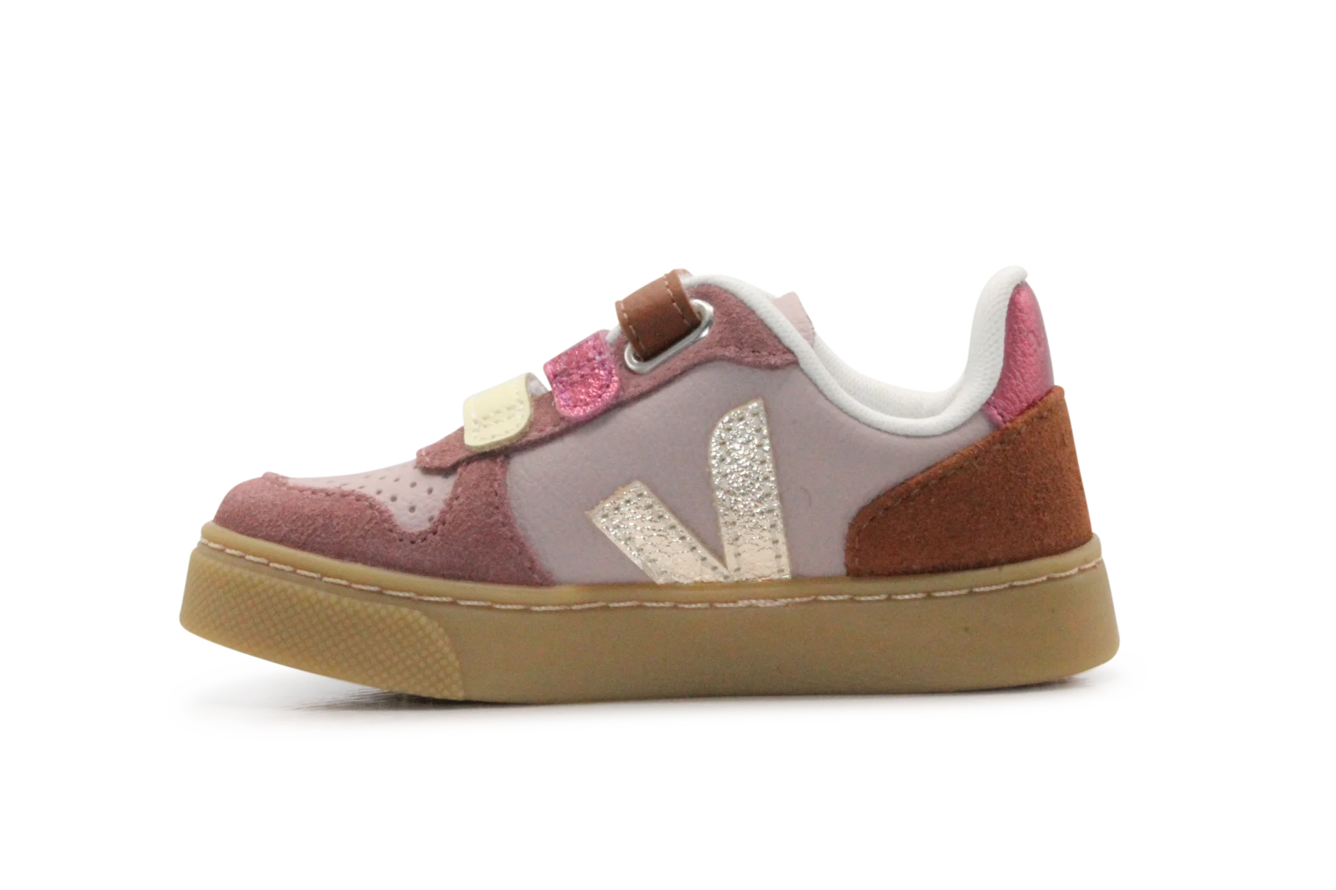 Veja Klittenband Schoen V10-Small Leer - Babe Platine