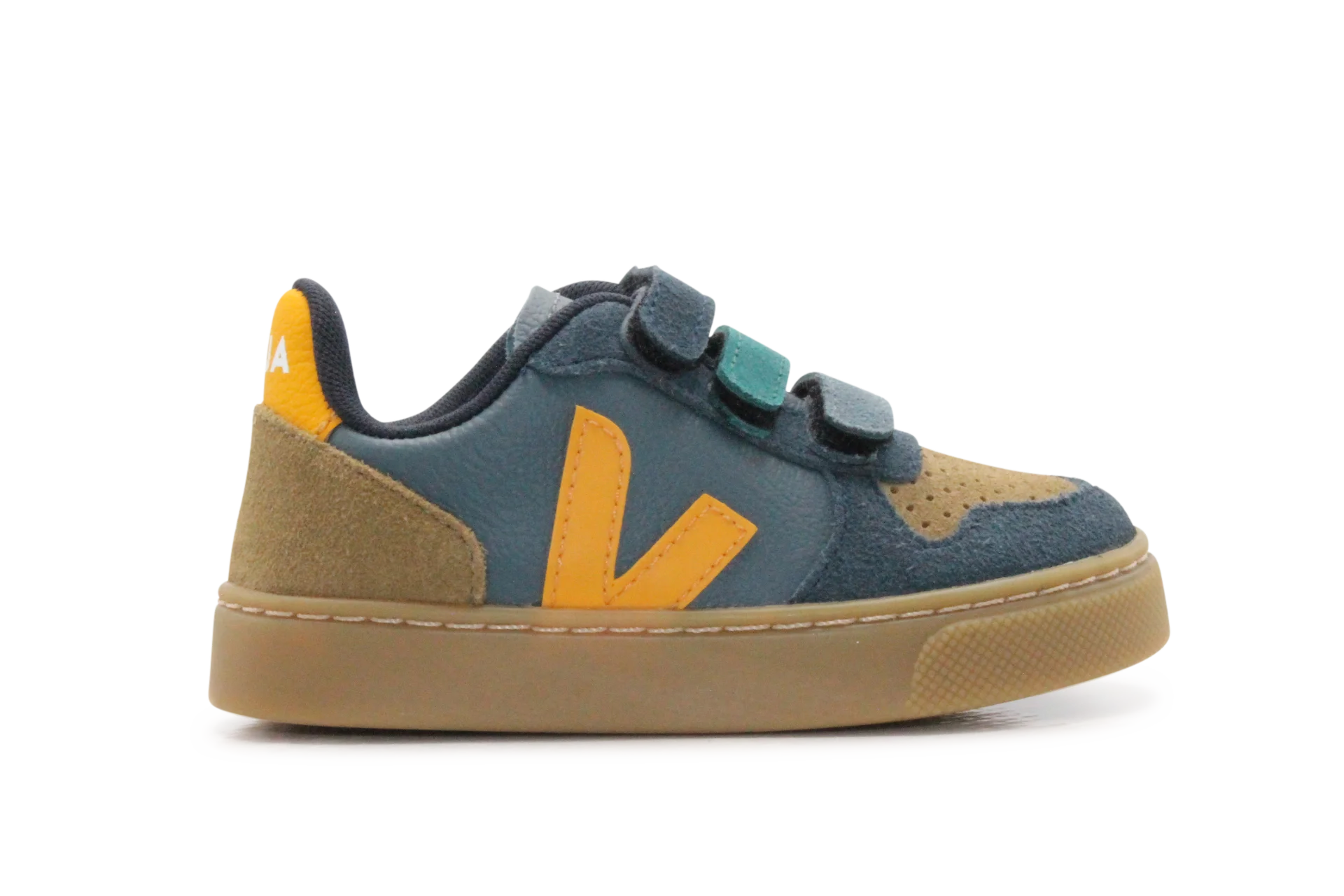 Veja Klittenband Schoen V10-Small Leer - California Ouro Natural