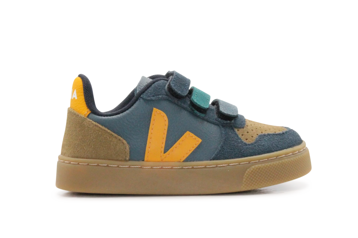 Veja Klittenband Schoen V10-Small Leer - California Ouro Natural