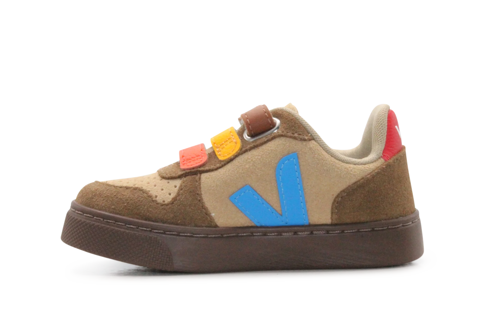 Veja Klittenband Schoen V10-Small Suède - Desert Egee Brown