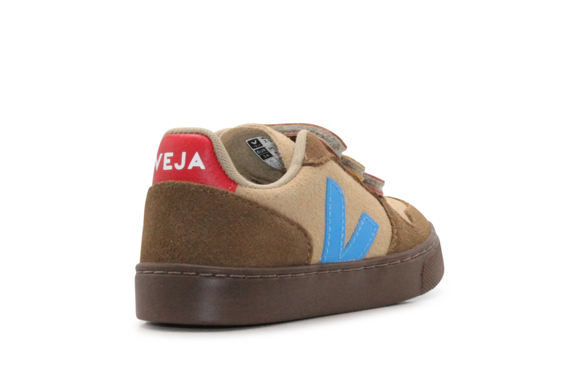 Veja Klittenband Schoen V10-Small Suède - Desert Egee Brown