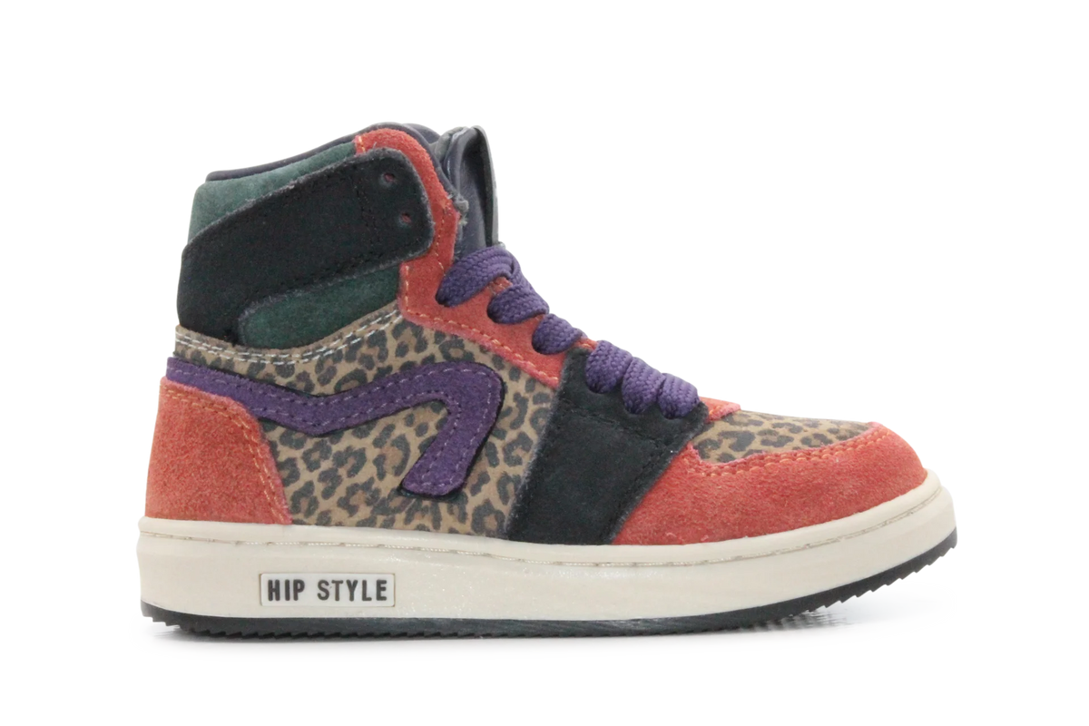 Hip Hoge Sneaker H1765 Natural Suède – Veter en Rits - hatshoe