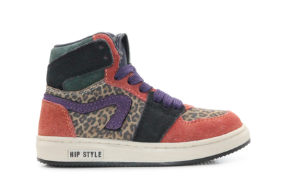 Hip Hoge Sneaker H1765 Natural Suède – Veter en Rits - hatshoe