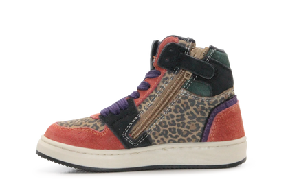 Hip Hoge Sneaker H1765 Natural Suède – Veter en Rits - hatshoe