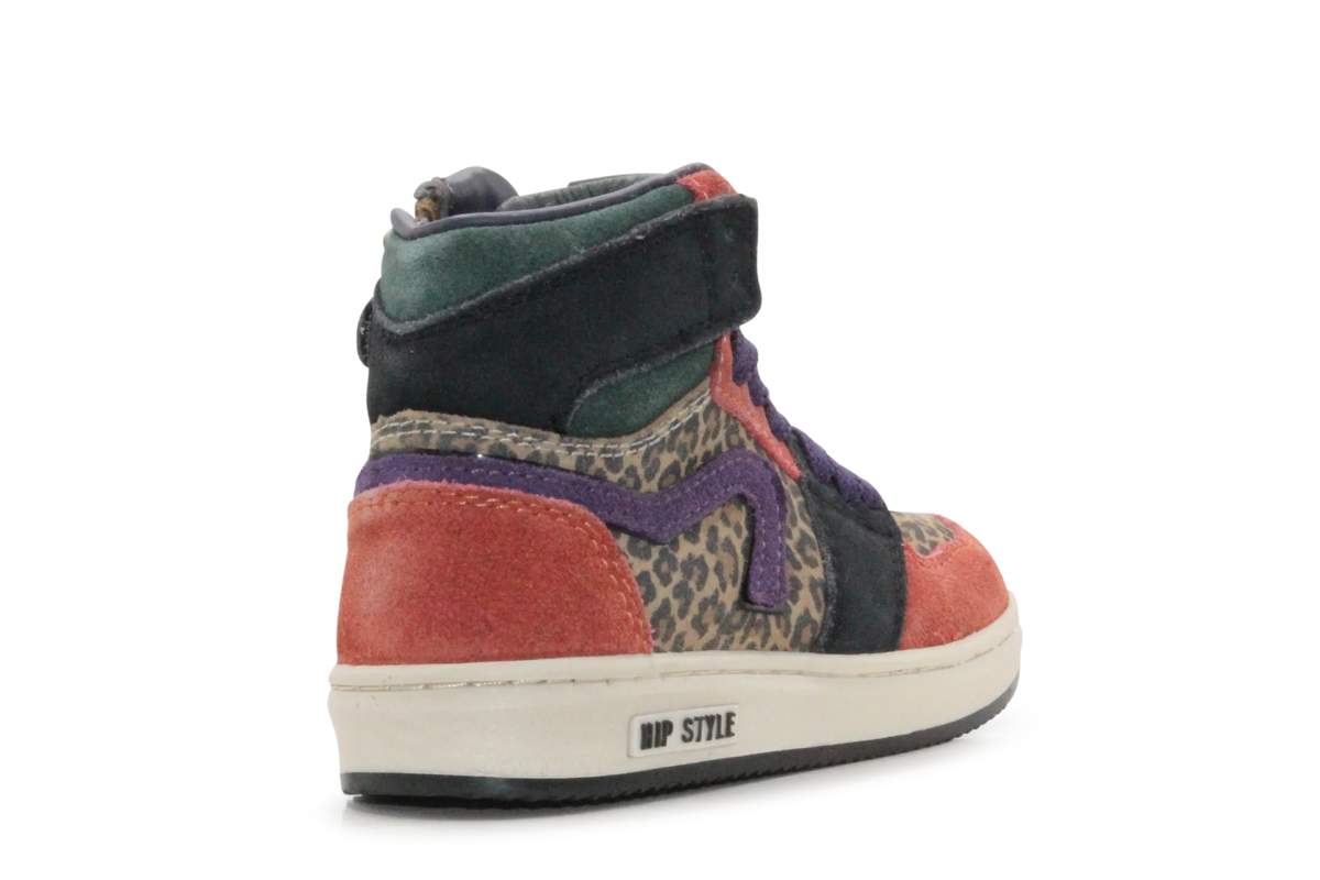 Hip Hoge Sneaker H1765 Natural Suède – Veter en Rits - hatshoe
