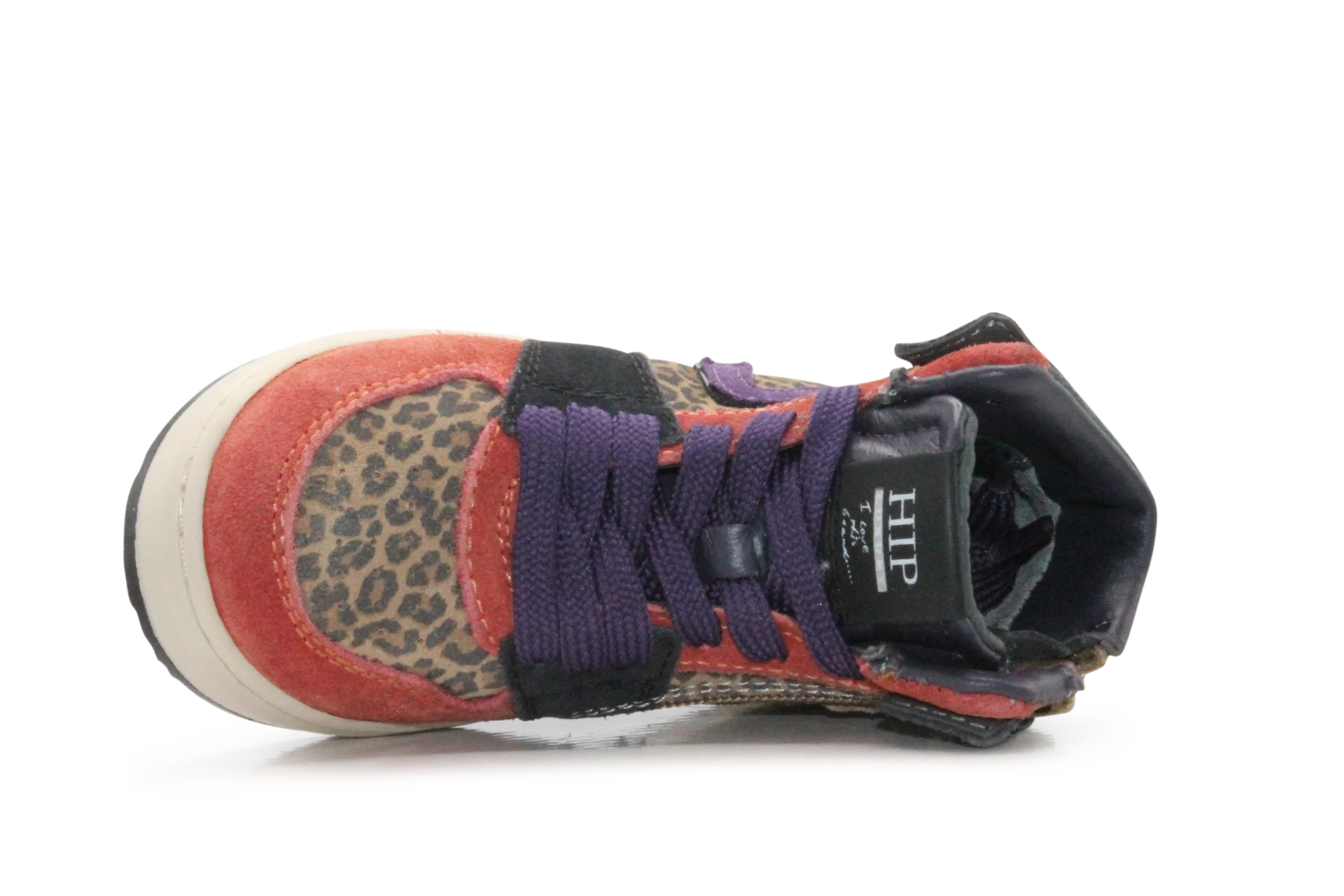 Hip Hoge Sneaker H1765 Natural Suède – Veter en Rits - hatshoe