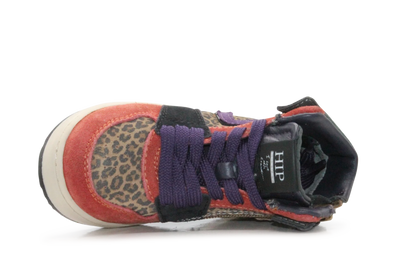 Hip Hoge Sneaker H1765 Natural Suède – Veter en Rits - hatshoe