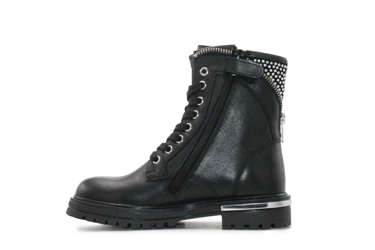 Hip Meisjes Veterboot H1040 - Zwart