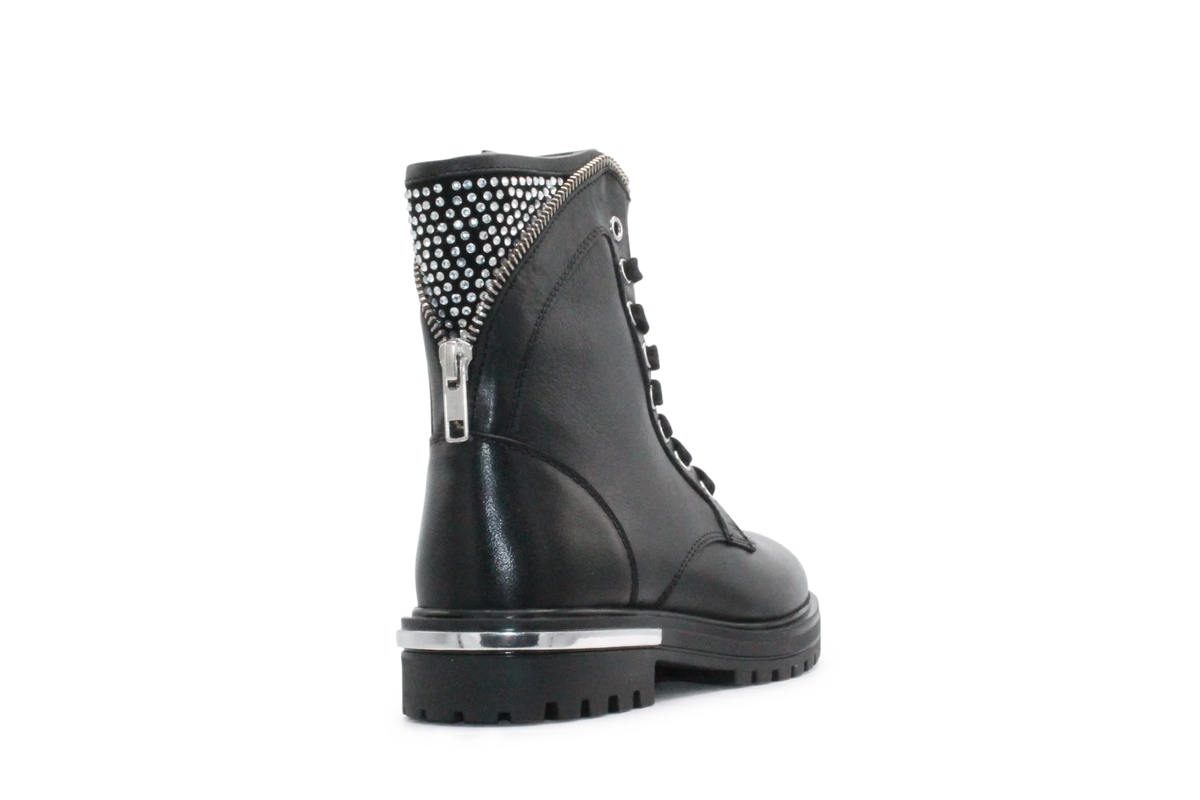 Hip Meisjes Veterboot H1040 - Zwart