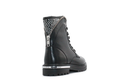 Hip Meisjes Veterboot H1040 - Zwart
