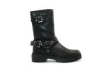 Giga G4481 Meisjes Bikerboots Zwart Leer  - Smalle pasvorm
