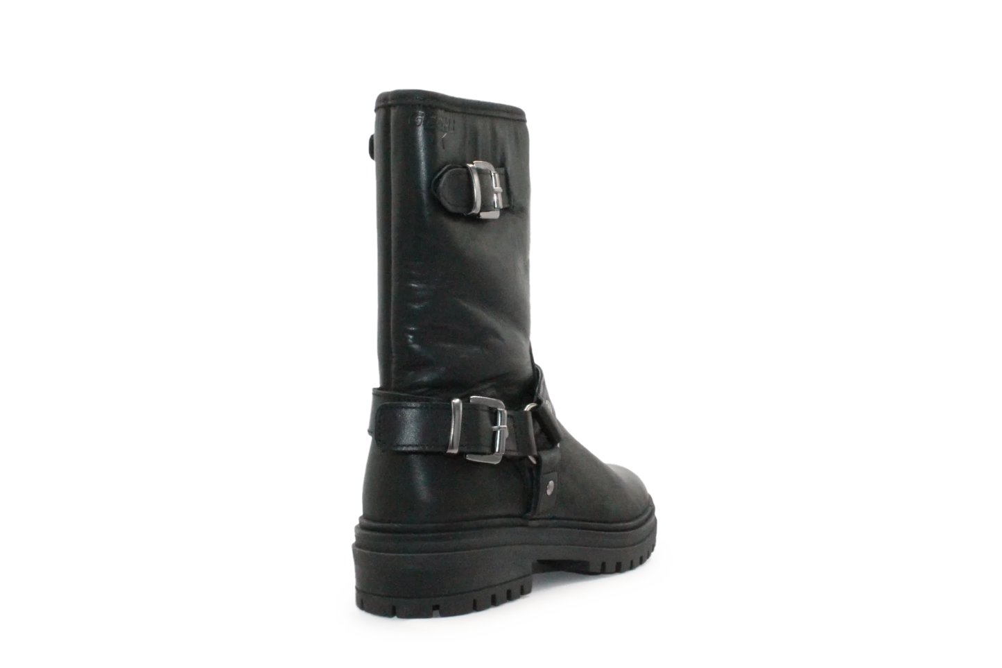 Giga G4481 Meisjes Bikerboots Zwart Leer  - Smalle pasvorm