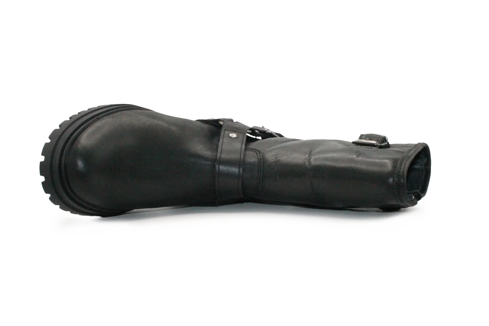 Giga G4481 Meisjes Bikerboots Zwart Leer  - Smalle pasvorm
