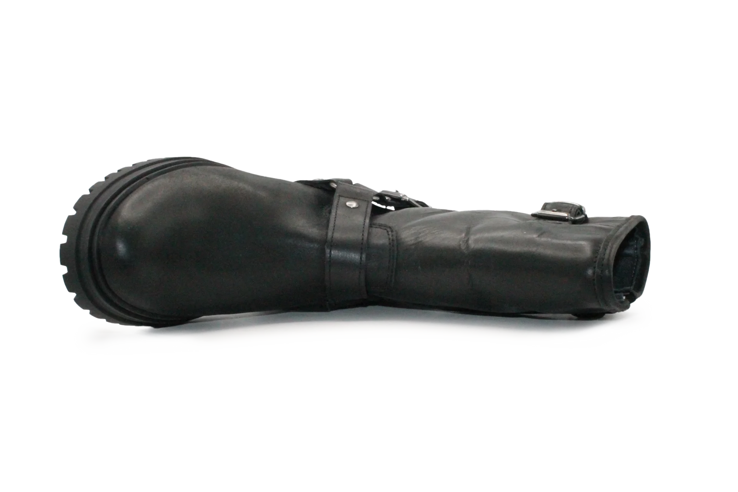 Giga G4481 Meisjes Bikerboots Zwart Leer  - Smalle pasvorm