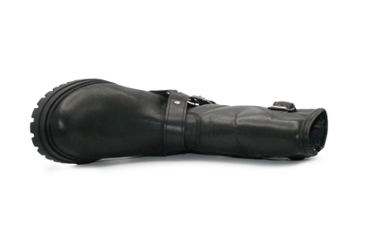 Giga G4481 Meisjes Bikerboots Zwart Leer  - Smalle pasvorm