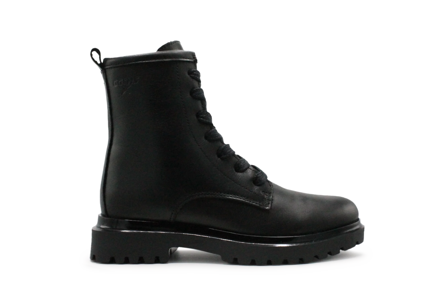 Giga G4486 Meisjes Boots Zwart Leer  – Smalle Pasvorm
