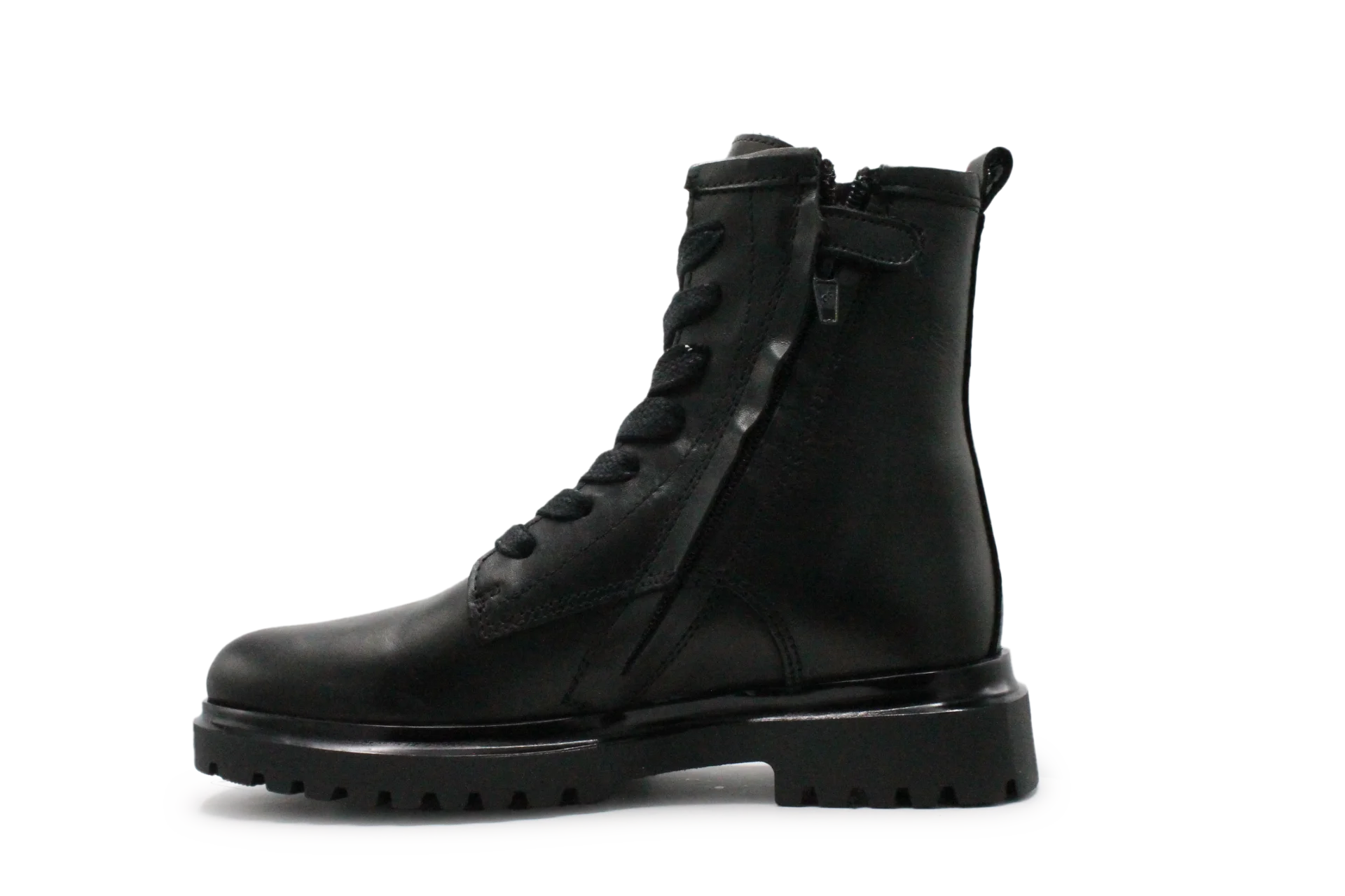 Giga G4486 Meisjes Boots Zwart Leer  – Smalle Pasvorm
