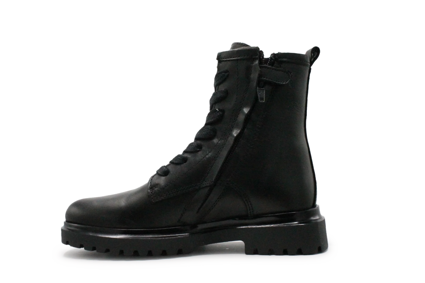 Giga G4486 Meisjes Boots Zwart Leer  – Smalle Pasvorm