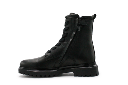 Giga G4486 Meisjes Boots Zwart Leer  – Smalle Pasvorm