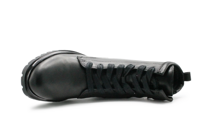 Giga G4486 Meisjes Boots Zwart Leer  – Smalle Pasvorm