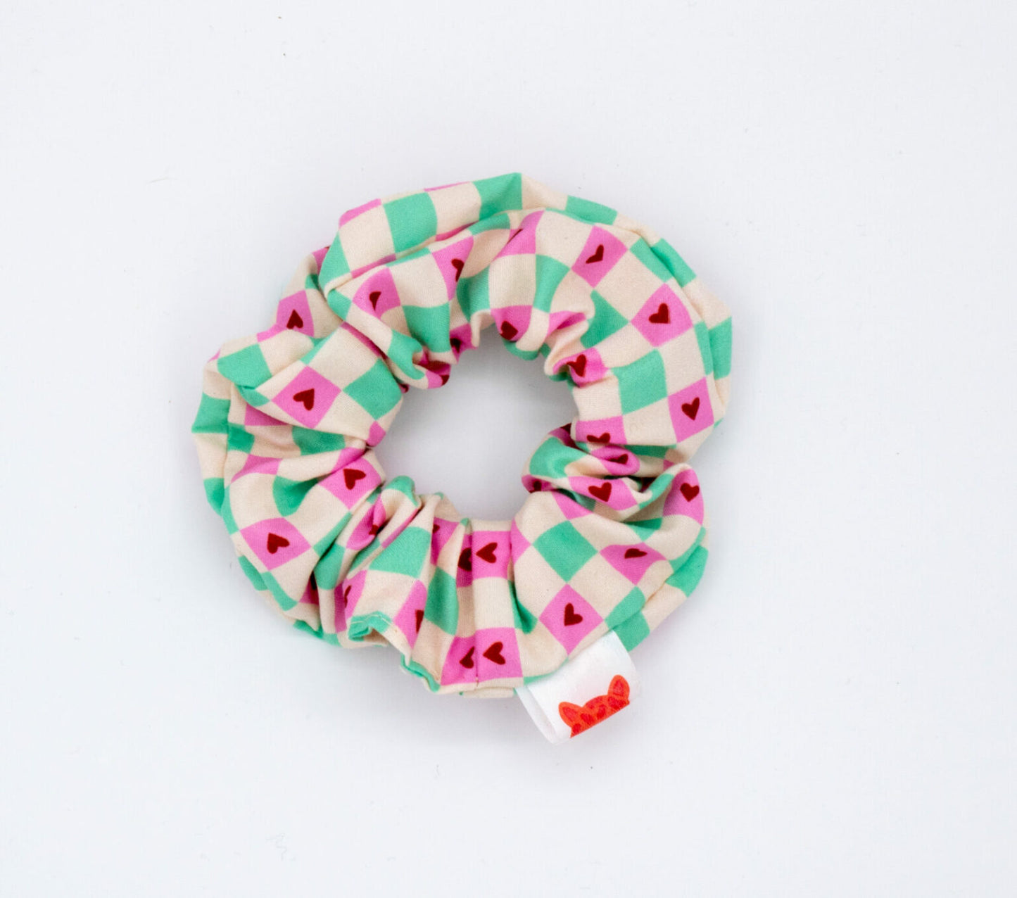 Colori Ribelle Scrunchie green hearts