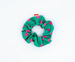 Colori Ribelle Scrunchie green / pink hearts