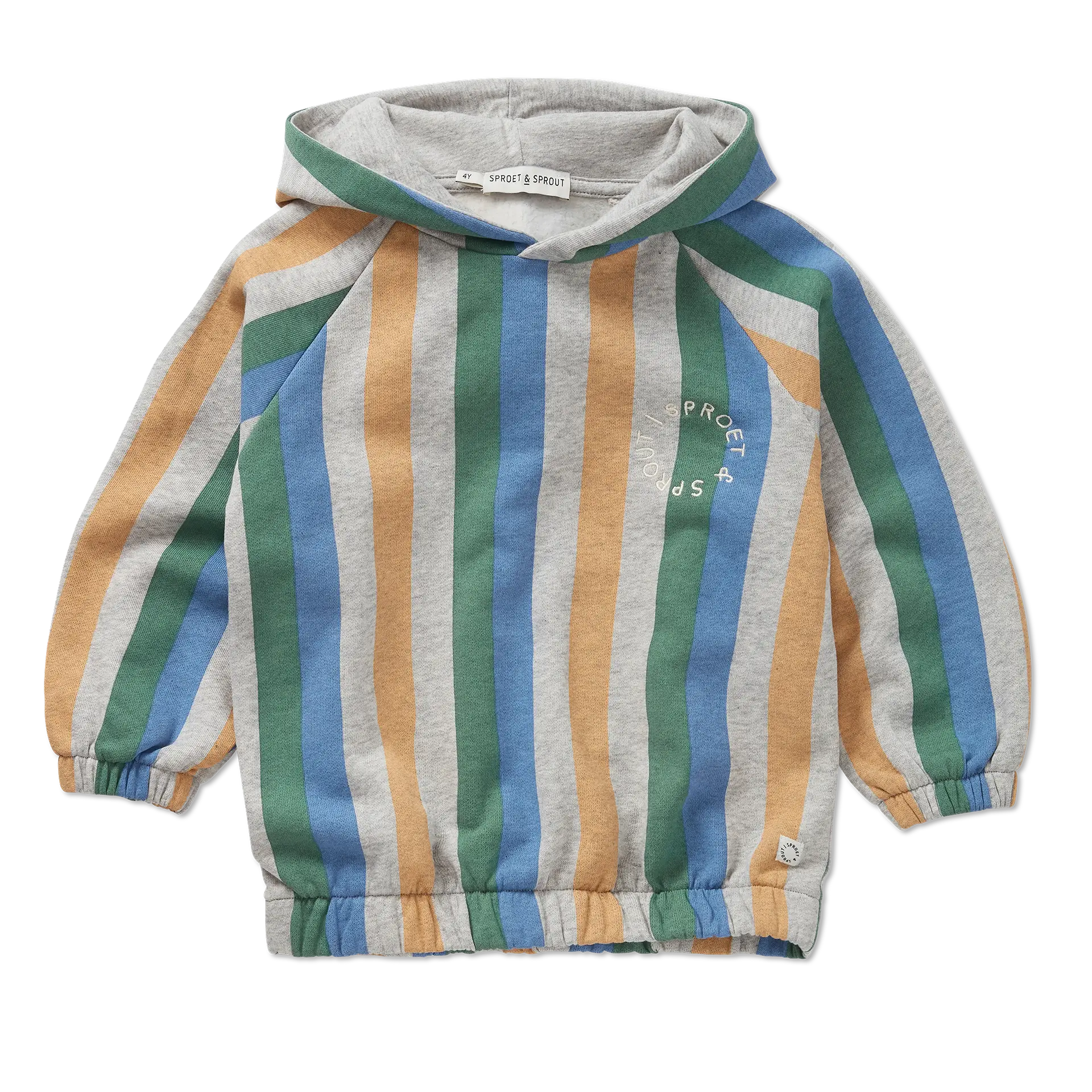 Sproet & Sprout Hoodie Stripes - Grey Melee