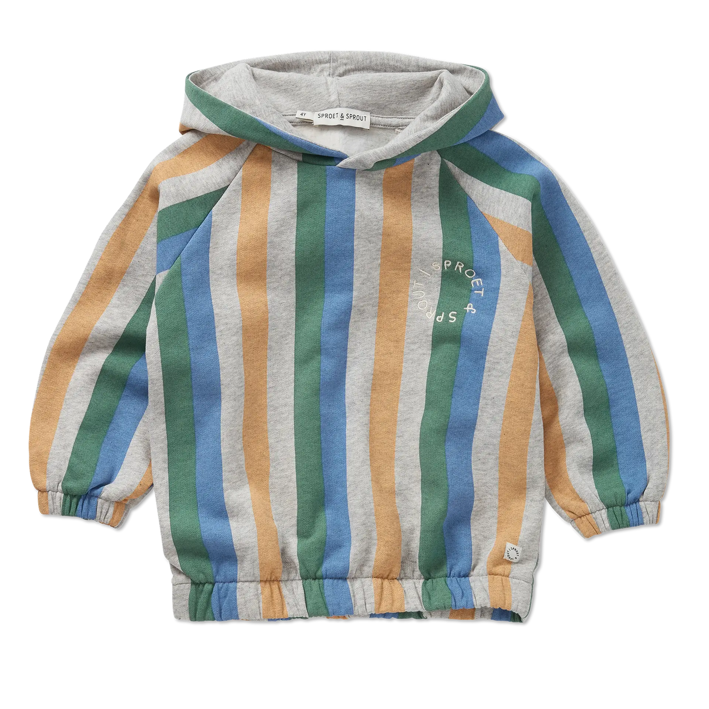 Sproet & Sprout Hoodie Stripes - Grey Melee