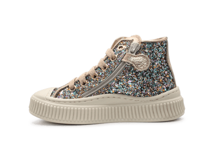 Beberlis Meisjes Sneaker Glitter - Multi - hatshoe