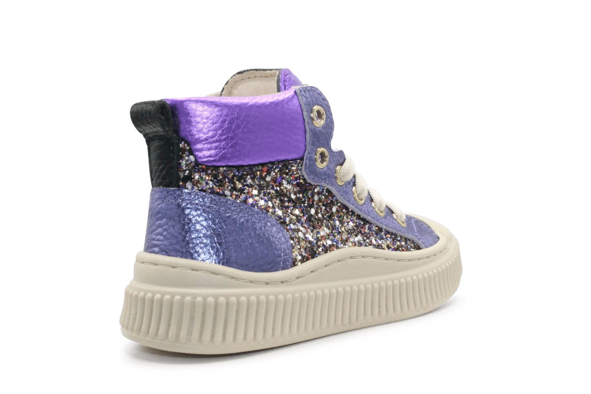 Beberlis Meisjes Sneaker Glitter - Paars