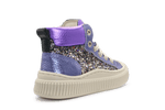 Beberlis Meisjes Sneaker Glitter - Paars - hatshoe