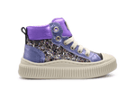 Beberlis Meisjes Sneaker Glitter - Paars - hatshoe