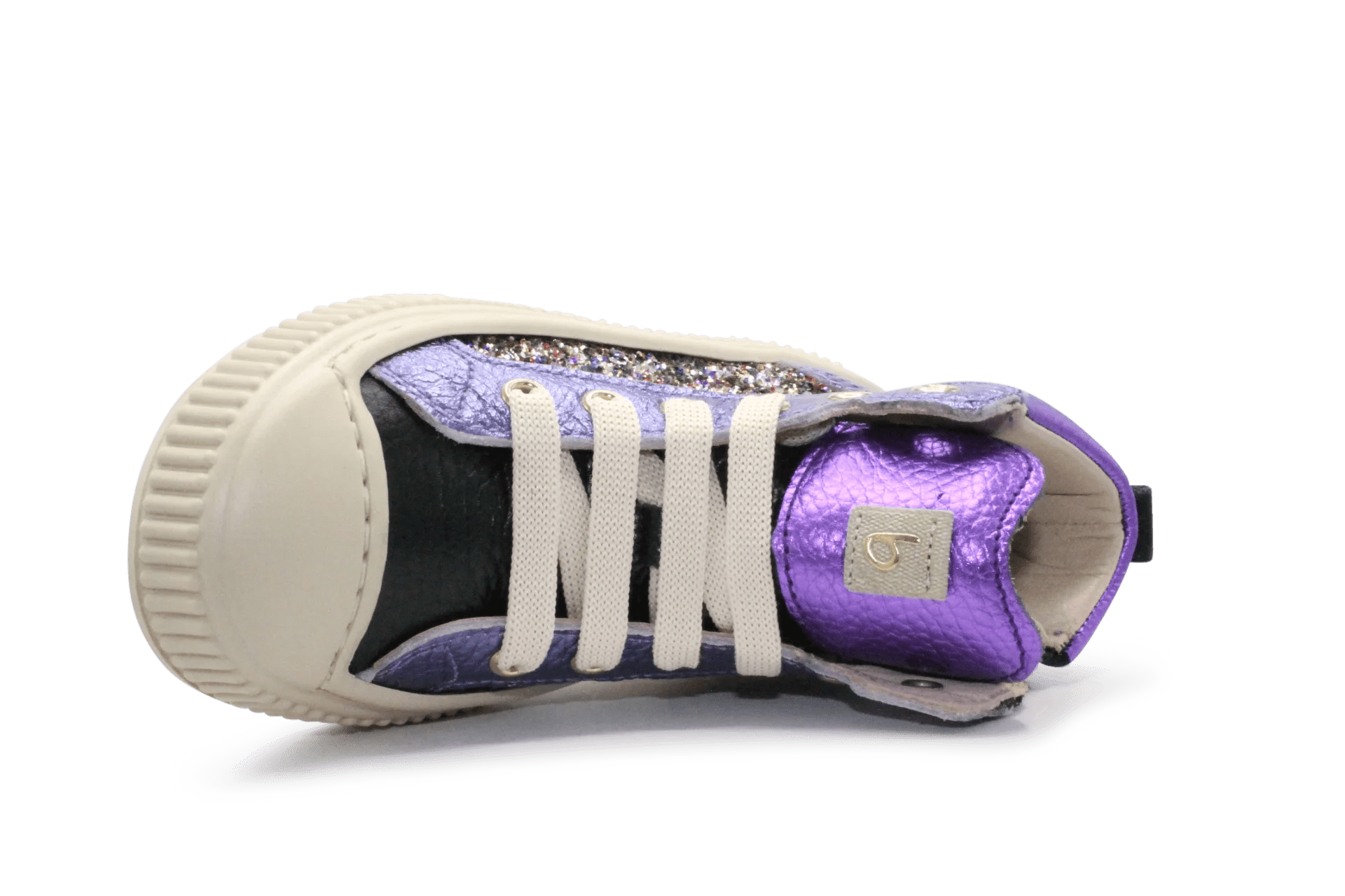 Beberlis Meisjes Sneaker Glitter - Paars