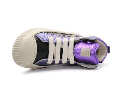 Beberlis Meisjes Sneaker Glitter - Paars - hatshoe