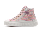 Beberlis Meisjes Sneaker Glitter - Roze - hatshoe