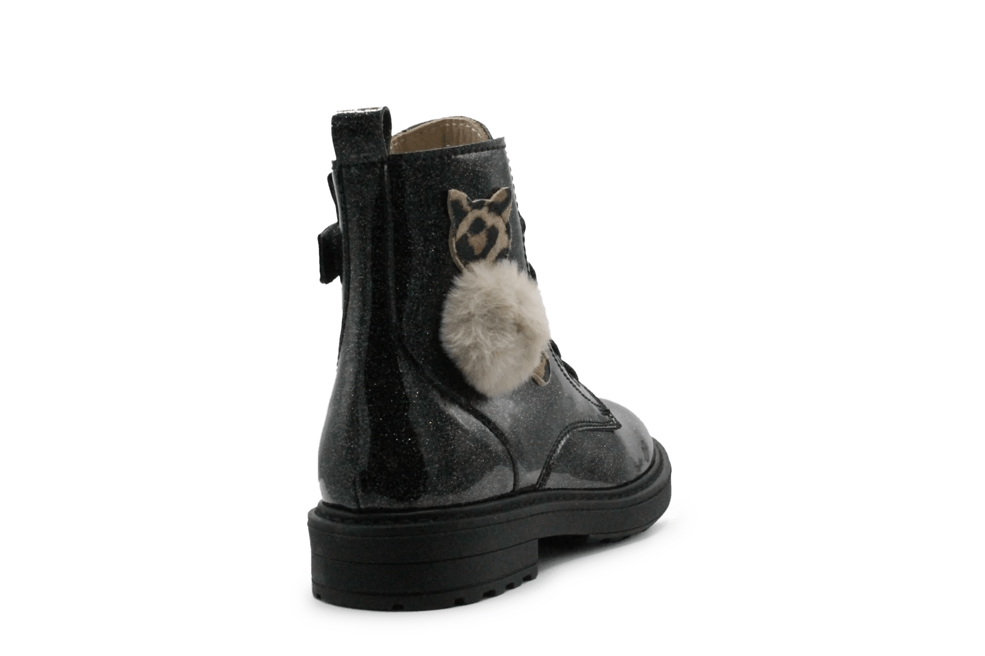 Beberlis Veterboots Poesje 24753 - Zwart