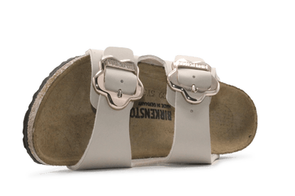 Birkenstock Slipper Arizona Flower Buckle - Beige - hatshoe