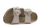 Birkenstock Slipper Arizona Flower Buckle - Beige - hatshoe