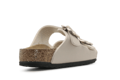 Birkenstock Slipper Arizona Flower Buckle - Beige - hatshoe