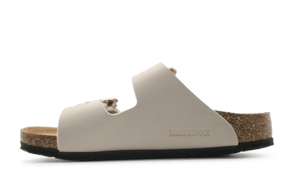 Birkenstock Slipper Arizona Flower Buckle - Beige - hatshoe