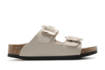 Birkenstock Slipper Arizona Flower Buckle - Beige - hatshoe